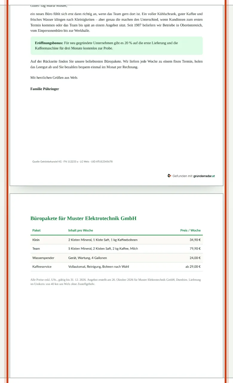 Der Prüfschritt mit Ihrem Brief