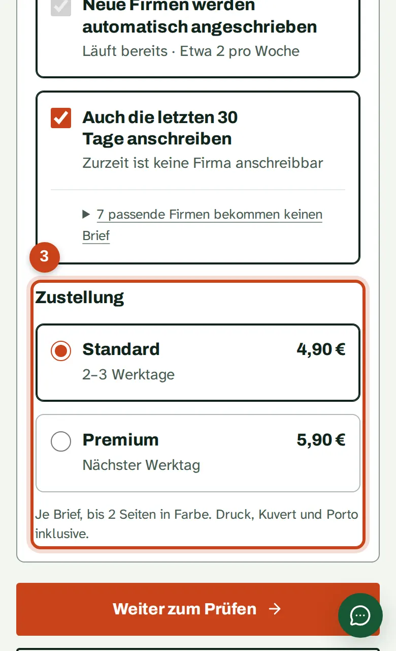 Die Wahl zwischen Standard und Premium